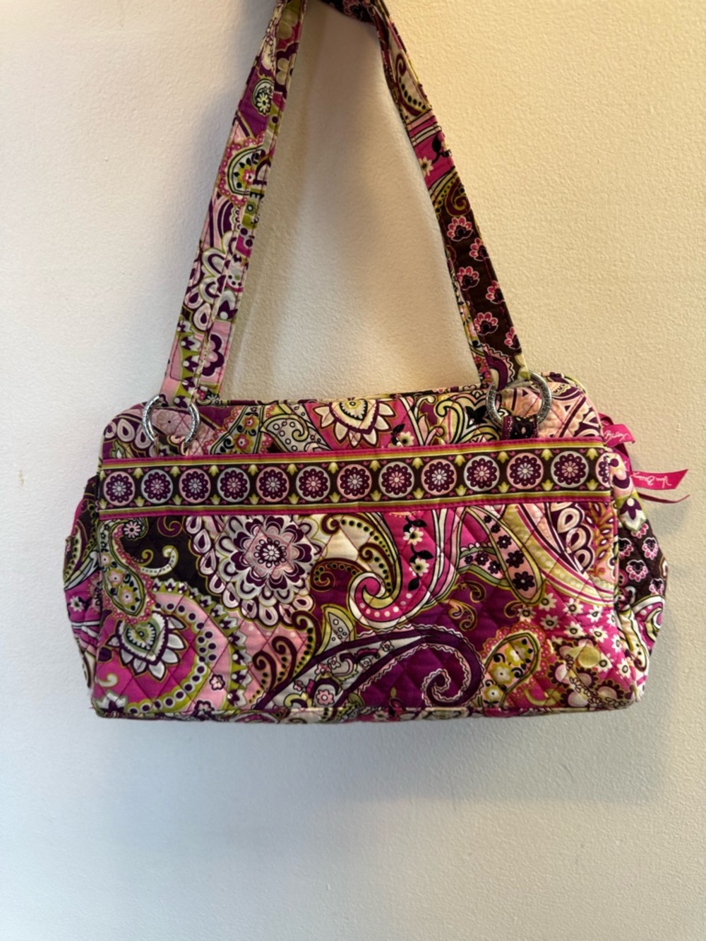 VERA BRADLEY Quilted Paisley Shoulder Bag